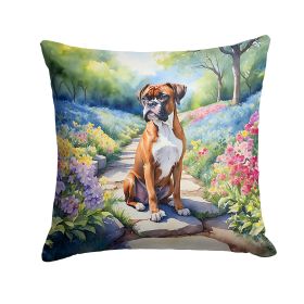Boxer Spring Path Throw Pillow Machine Washable, Indoor Outdoor Decorative Pillow for Couch, Bed or Patio, 18Hx18W