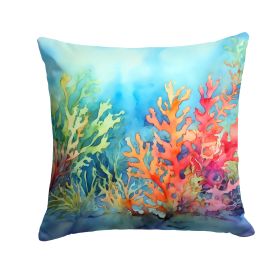 Seaweed Throw Pillow Machine Washable, Indoor Outdoor Decorative Pillow for Couch, Bed or Patio, 14Hx14W (Default: Default)